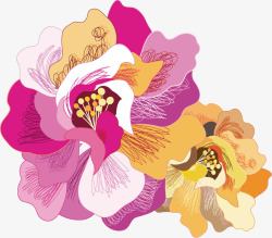 五彩缤纷的花朵底纹矢量图素材