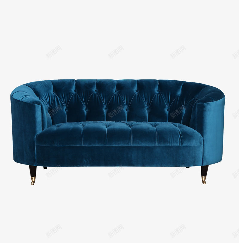 蓝色布艺沙发图标png_新图网 https://ixintu.com 多人座 定制 椅子 沙发 舒适 蓝色