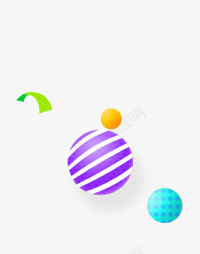 漂浮彩球png免抠素材_新图网 https://ixintu.com 动感彩球 彩带 彩球 活动元素 背景装饰