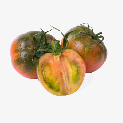 半熟半熟的西红柿高清图片