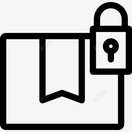 锁标图标png_新图网 https://ixintu.com 包装 堵塞 挂锁 盒 箱