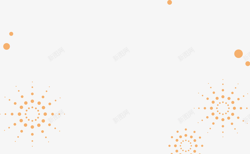 橙色圆点花纹漂浮png免抠素材_新图网 https://ixintu.com 圆点 底纹 手绘 漂浮 花朵 花纹