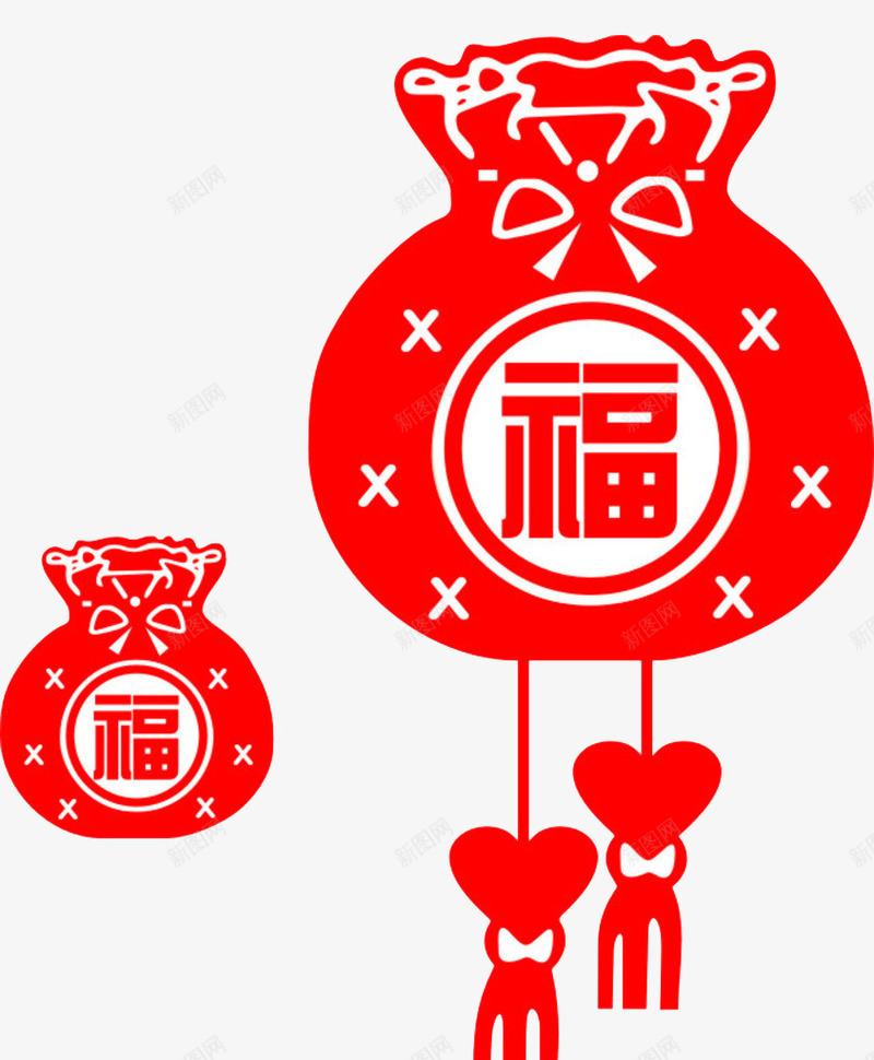 喜庆福袋png免抠素材_新图网 https://ixintu.com 喜庆红包 春节元素 福袋 福袋设计 红包 红包元素 红包袋子 钱袋
