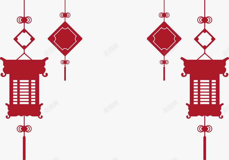 春节红色剪纸灯笼png免抠素材_新图网 https://ixintu.com 中国风 剪纸灯笼 新年灯笼 新春灯笼 春节灯笼 红色灯笼