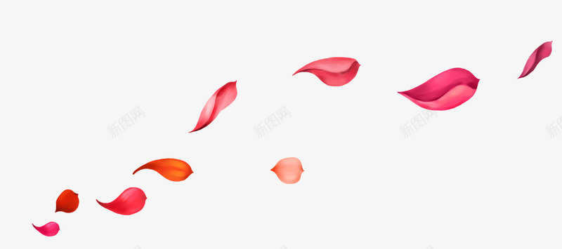 红色花瓣不规则漂浮装饰png免抠素材_新图网 https://ixintu.com 不规则 图片 漂浮 红色 花瓣 装饰