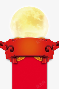 2018年春节2018年春节红色边框背景与月亮高清图片