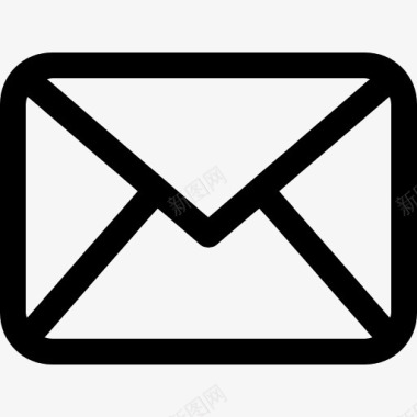 电子邮件信封外形圆角图标图标
