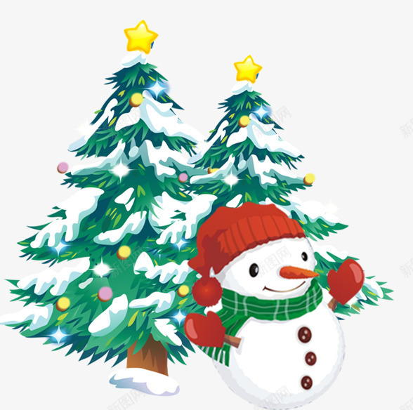 装饰圣诞树雪人psd免抠素材_新图网 https://ixintu.com Christma Christmas 圣诞树 圣诞节 圣诞装饰 装饰图案 雪人