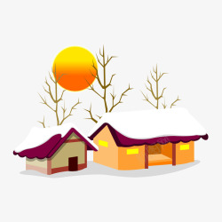 冬天被雪覆盖的房子冬天的房子高清图片