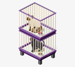 笼子里的关在笼子里的宠物狗矢量图高清图片