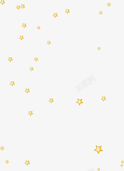 漂浮星空黄色漂浮星星高清图片