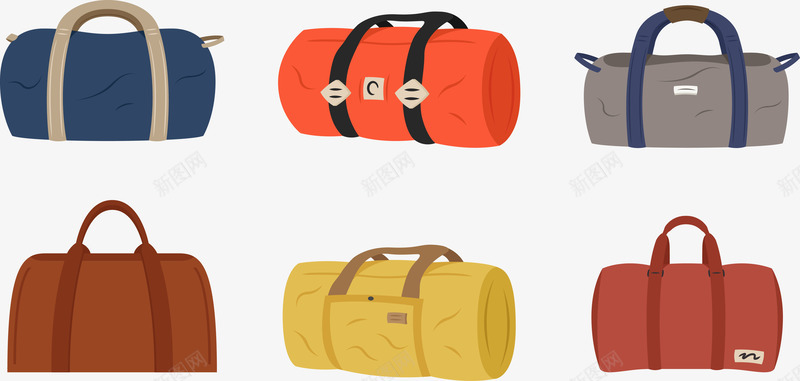 备好行李回家png免抠素材_新图网 https://ixintu.com 回家过年 手提包 春节回家 背包 行李