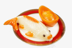 春节年糕鱼形年糕高清图片
