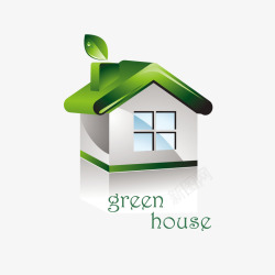 绿色房子矢量图素材