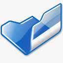 蓝色文件夹打开图标png_新图网 https://ixintu.com blue folder open 开放 文件夹 英文开业 蓝色的