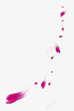 粉色漂浮飞舞花瓣素材