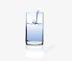 透明玻璃水杯素材