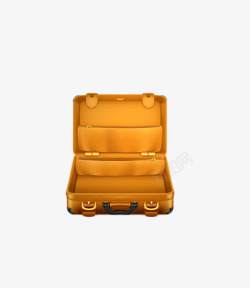 黄色的行李箱打开的黄色行李箱高清图片