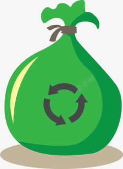 回收袋绿色闪耀回收垃圾袋高清图片