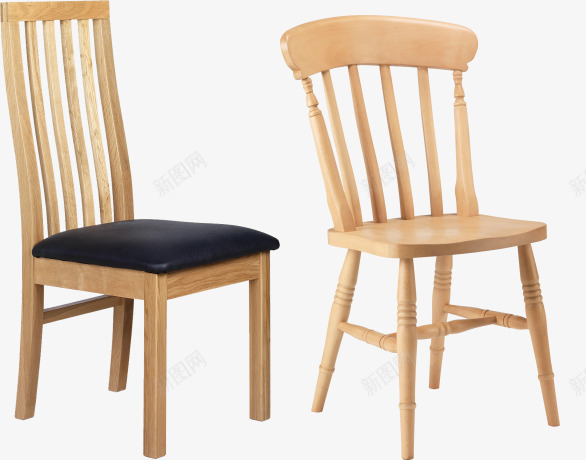原木椅子png免抠素材_新图网 https://ixintu.com 原木椅子 家具 椅子 黑色垫子椅子