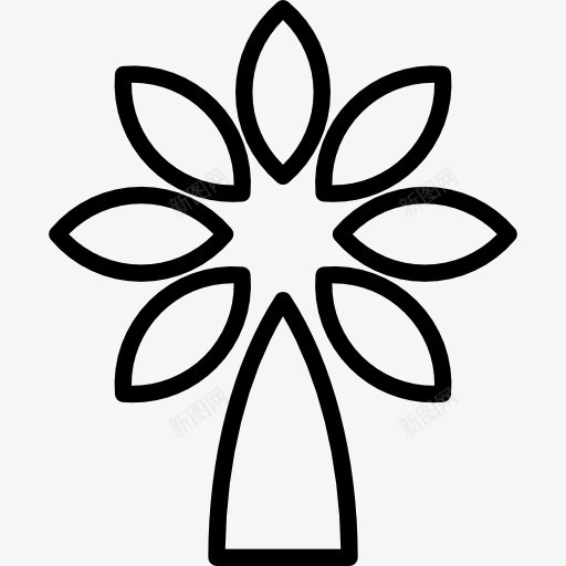植物花的轮廓图标png_新图网 https://ixintu.com 植物 自然 花卉 花卉植物的外形轮廓