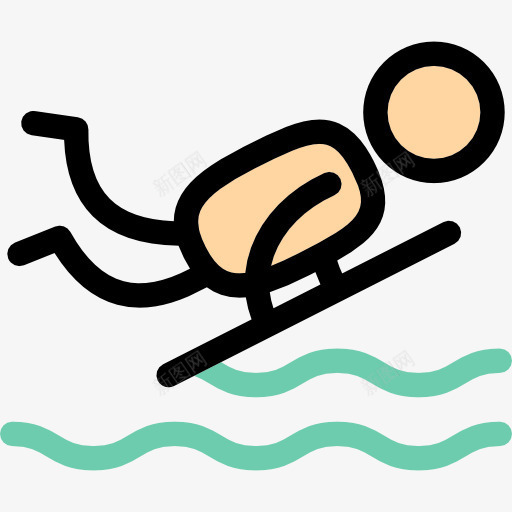 Bodyboard图标png_新图网 https://ixintu.com 冲浪 夏季 海滩 滑雪板 粘人 运动