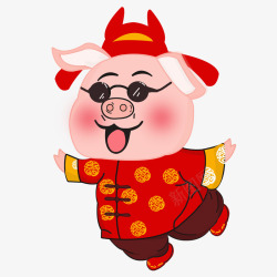 2019猪年大吉喜庆卡通素材