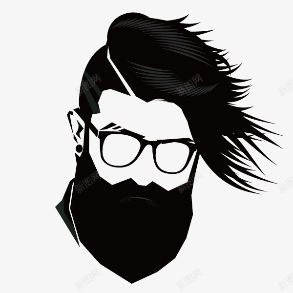卡通手绘男性头像元素图标png_新图网 https://ixintu.com 创意 头发 帅气的男人 手绘 男性头像 眼睛 胡子