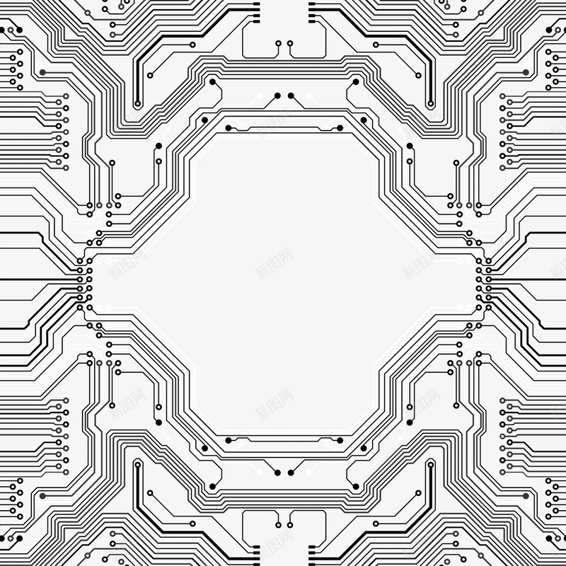 电路板png免抠素材_新图网 https://ixintu.com 主板 接线图 电路板 科技 线路图