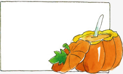 感恩节南瓜粥标题框矢量图素材