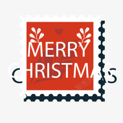 邮票底纹背景圣诞英文邮票高清图片