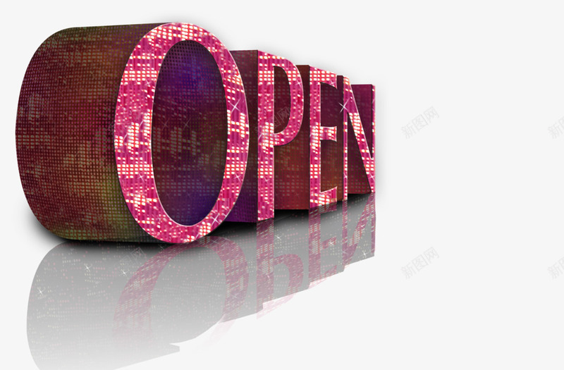 红色open字体png免抠素材_新图网 https://ixintu.com open 广告设计 开业 开始 开盘 房地产 打开