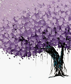 紫色的树背景图素材