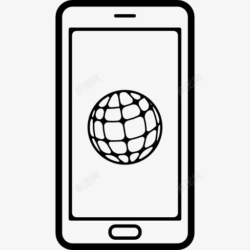 世界网格符号手机屏幕上图标png_新图网 https://ixintu.com 工具和用具 手机 手机屏幕 手机屏幕展示图 电话机 符号的世界 网格