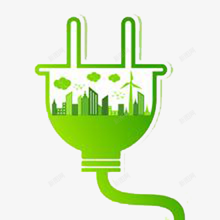 创意绿色插头png免抠素材_新图网 https://ixintu.com 创意 创意绿色插头 插头 环保 生态 绿色 绿色城市剪影