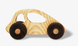棕色漂亮木质玩具车素材