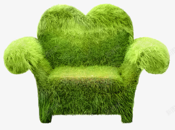 创意绿色椅子png免抠素材_新图网 https://ixintu.com 创意绿色椅子 叶子椅子 园丁艺术 绿色叶子