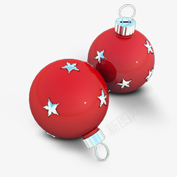 圣诞节红色彩球图标png_新图网 https://ixintu.com 图标 图片 圣诞节 彩球 红色