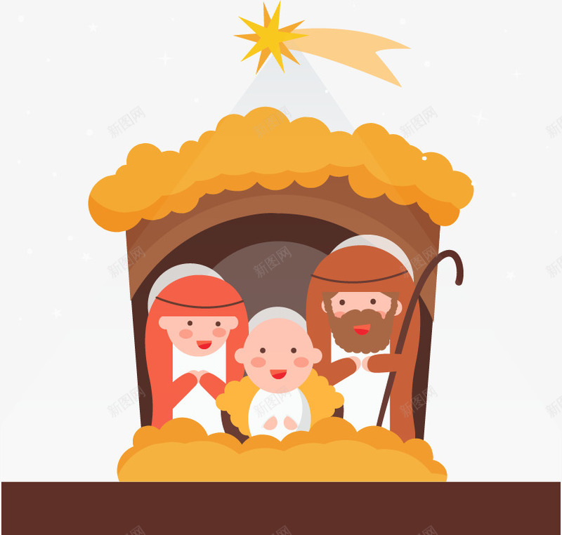 虔诚的基督教徒png免抠素材_新图网 https://ixintu.com 圣诞节 基督教 耶稣诞生日