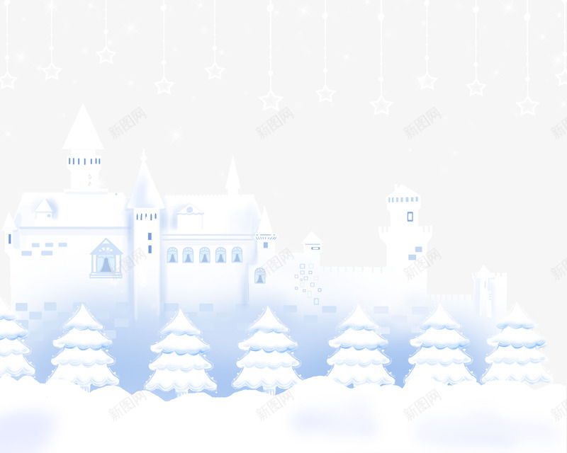 冬季森林中的白色城堡背景png免抠素材_新图网 https://ixintu.com 冬季 城堡 森林 白色 背景