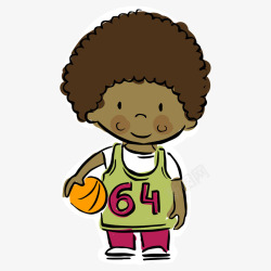 卡通儿童篮球素材