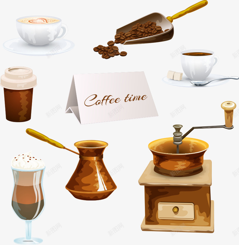 研磨咖啡饮品矢量图ai免抠素材_新图网 https://ixintu.com 卡通咖啡饮品 咖啡 咖啡饮品 矢量咖啡饮品 研磨咖啡饮品 矢量图