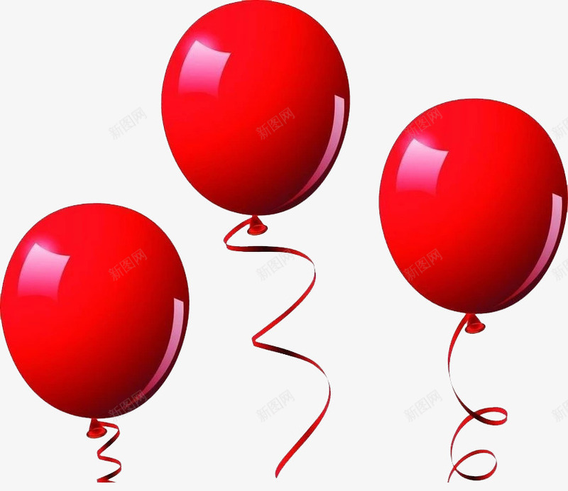 漂浮的红色气球png免抠素材_新图网 https://ixintu.com 创意 卡通手绘 彩带 气球 水彩 漂浮 红色 节日 装饰