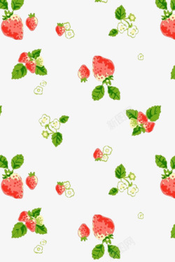 漂浮的水果草莓背景高清图片