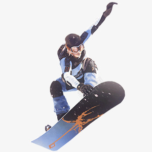人物滑雪png免抠素材_新图网 https://ixintu.com 冬季 彩色 滑板