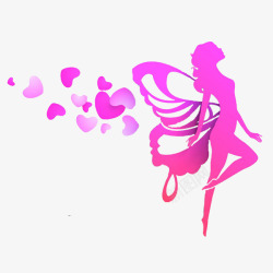 粉色舞蹈三八妇女节粉色带翅膀飞翔的自己高清图片