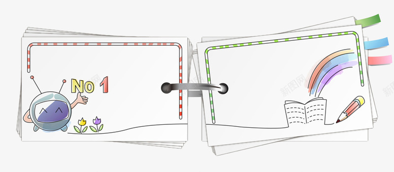 手绘白色便条活页圈png免抠素材_新图网 https://ixintu.com 便条纸 卡通便条纸 手绘 活页 活页圈 活页夹 白色 纸张 线圈 边框 金属圈