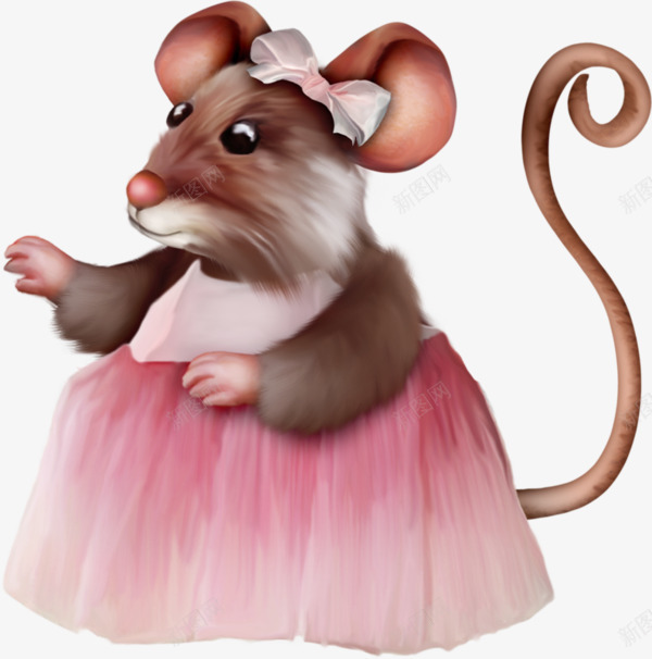 穿裙子的卡通老鼠png免抠素材_新图网 https://ixintu.com 卡通老鼠 小老鼠 老鼠