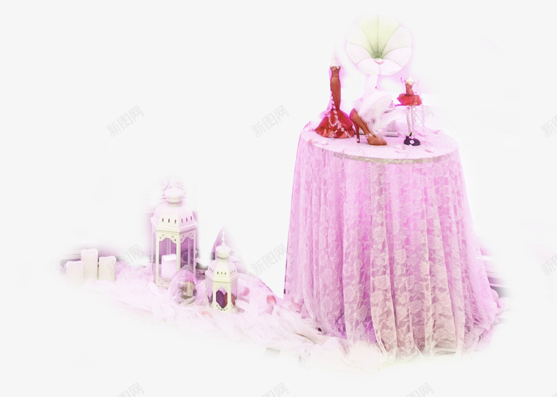 粉色唯美餐桌展示区png免抠素材_新图网 https://ixintu.com 图片 展示 粉色 餐桌