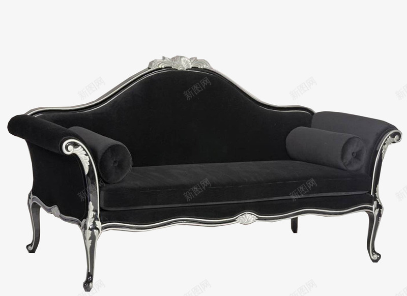 黑色办公法式沙发椅png免抠素材_新图网 https://ixintu.com 办公 品牌 家具 布艺 椅子 沙发 法式 法式沙发 黑色